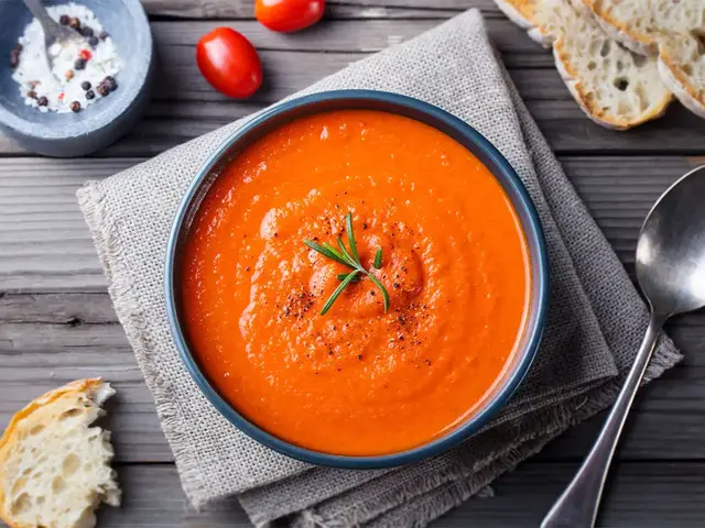 Bowl of creamy tomato soup