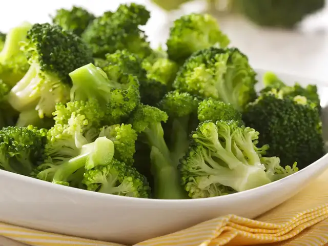 Bowl of steamed broccoli